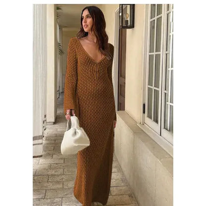 Solid Color Beach Dress