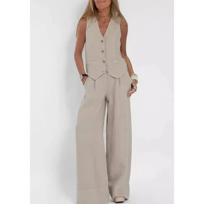 Lunara Ease – V-Neck Summer elegant stylish