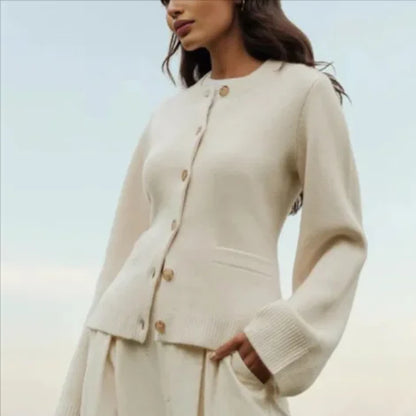 Elisora Wool-Blend Cardigan Coat